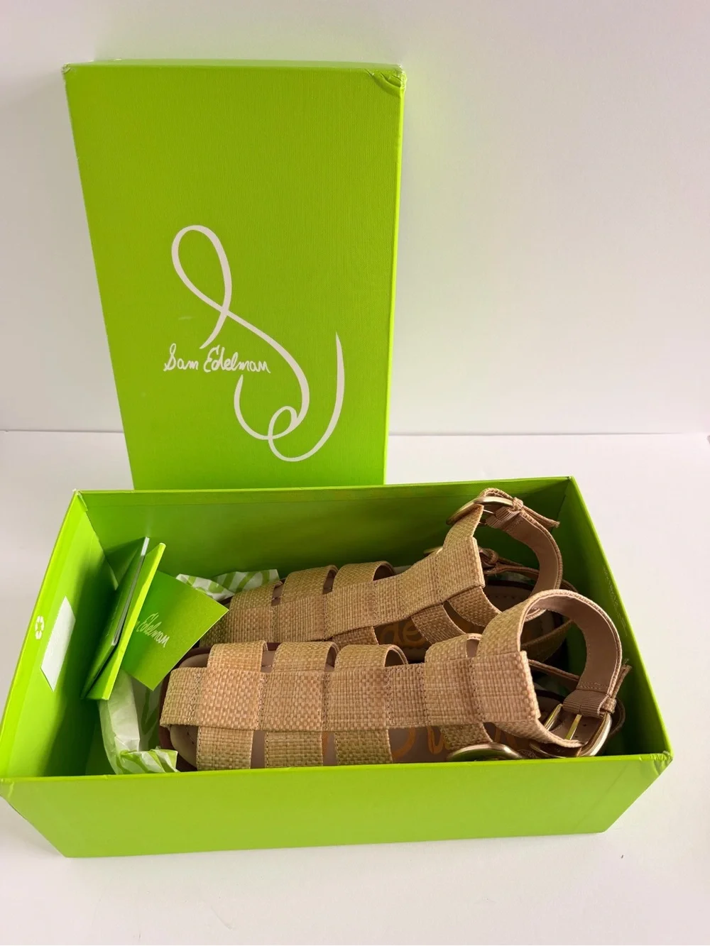 Sam Edelman Beige Woven Fisherman Sandals